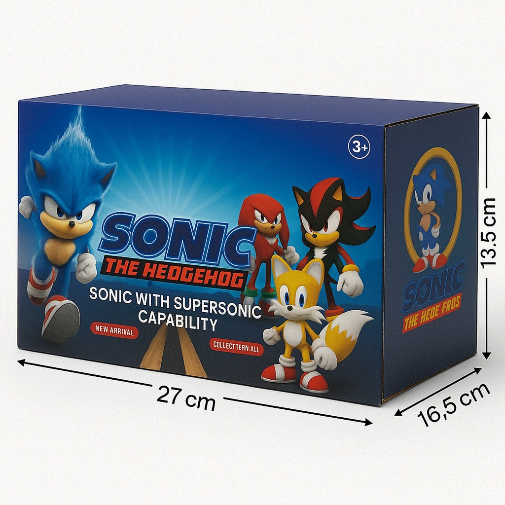 Sonic The Hedgehog figūrėlių rinkinys – Sonic, Tails, Knuckles, Shadow