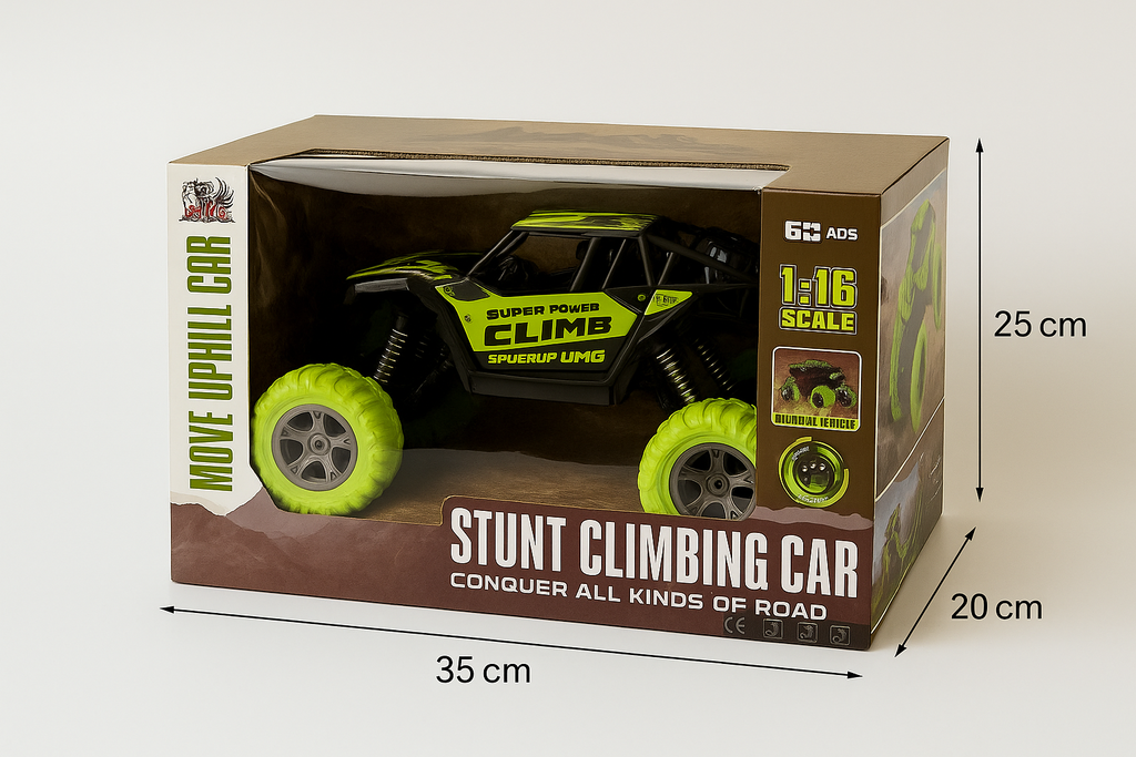 Nuotoliniu pultu valdoma mašina - Stunt Climbing Car - žalia