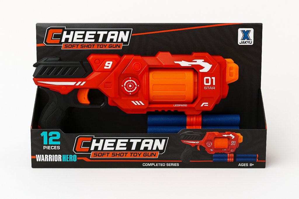 Žaislinis pistoletas su šoviniais