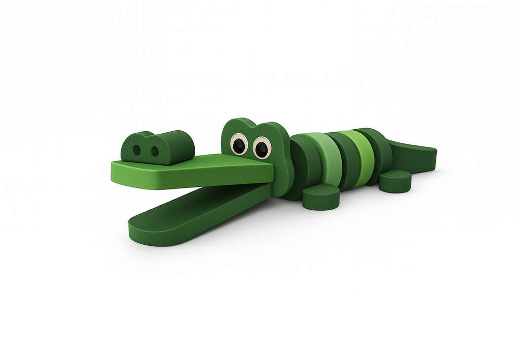 Konstruktorius „3D Blocks – Crocodile“ (21 detalė) 🐊