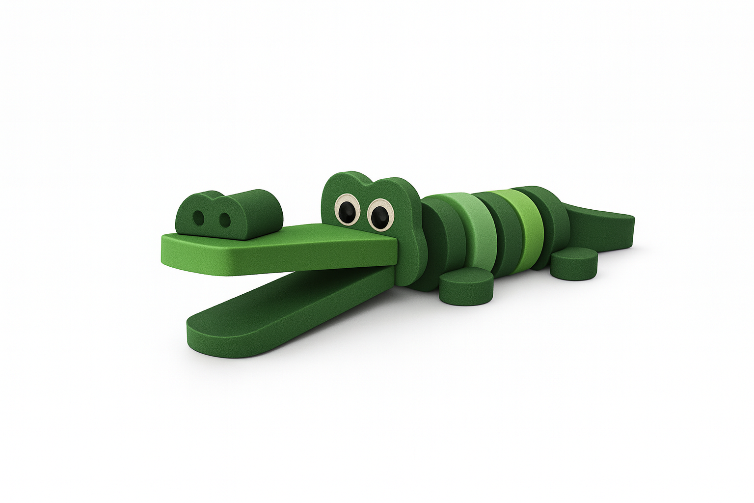 Konstruktorius „3D Blocks – Crocodile“ (21 detalė) 🐊