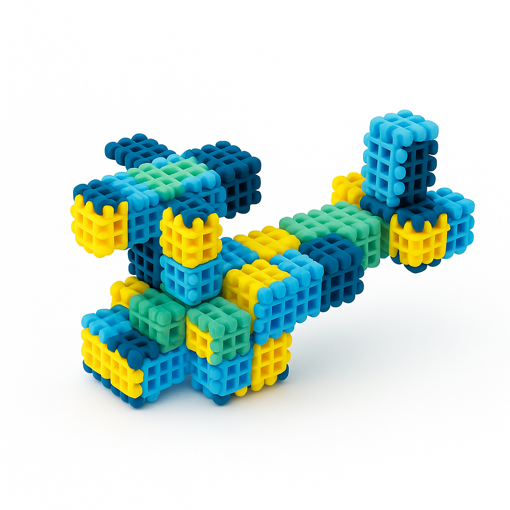 Konstruktorius „Blocks Play & Learn“ (24 detalės) 🧩✈️