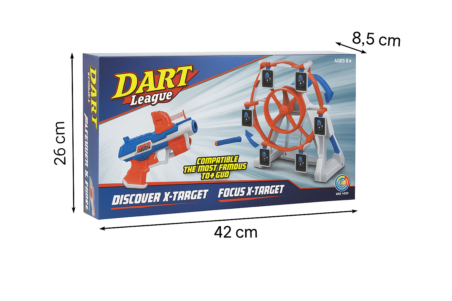 Šaudymo rinkinys „Dart League – X-Target“