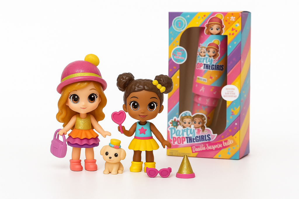 Lėlių rinkinys „Party Pop Teen Girls“ su aksesuarais