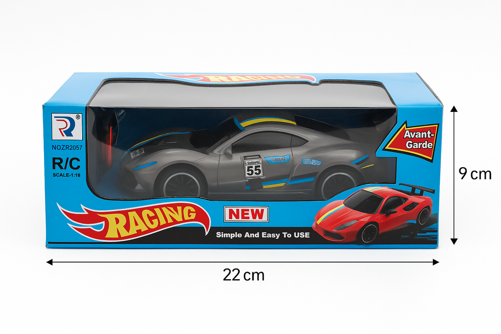 Nuotoliniu būdu valdomas sportinis automobilis „Racing“ (1:18) 🏎️📡