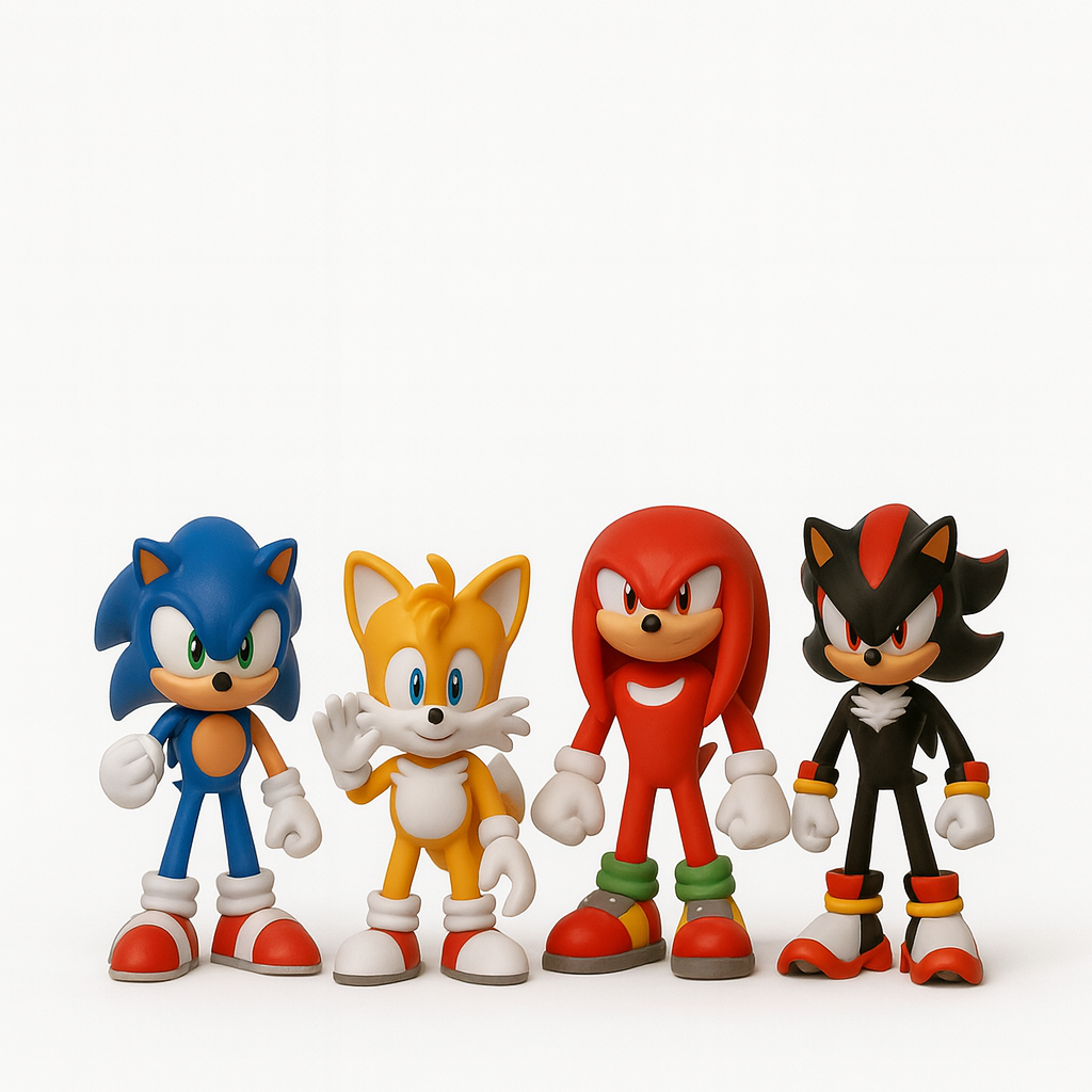 Sonic The Hedgehog figūrėlių rinkinys – Sonic, Tails, Knuckles, Shadow