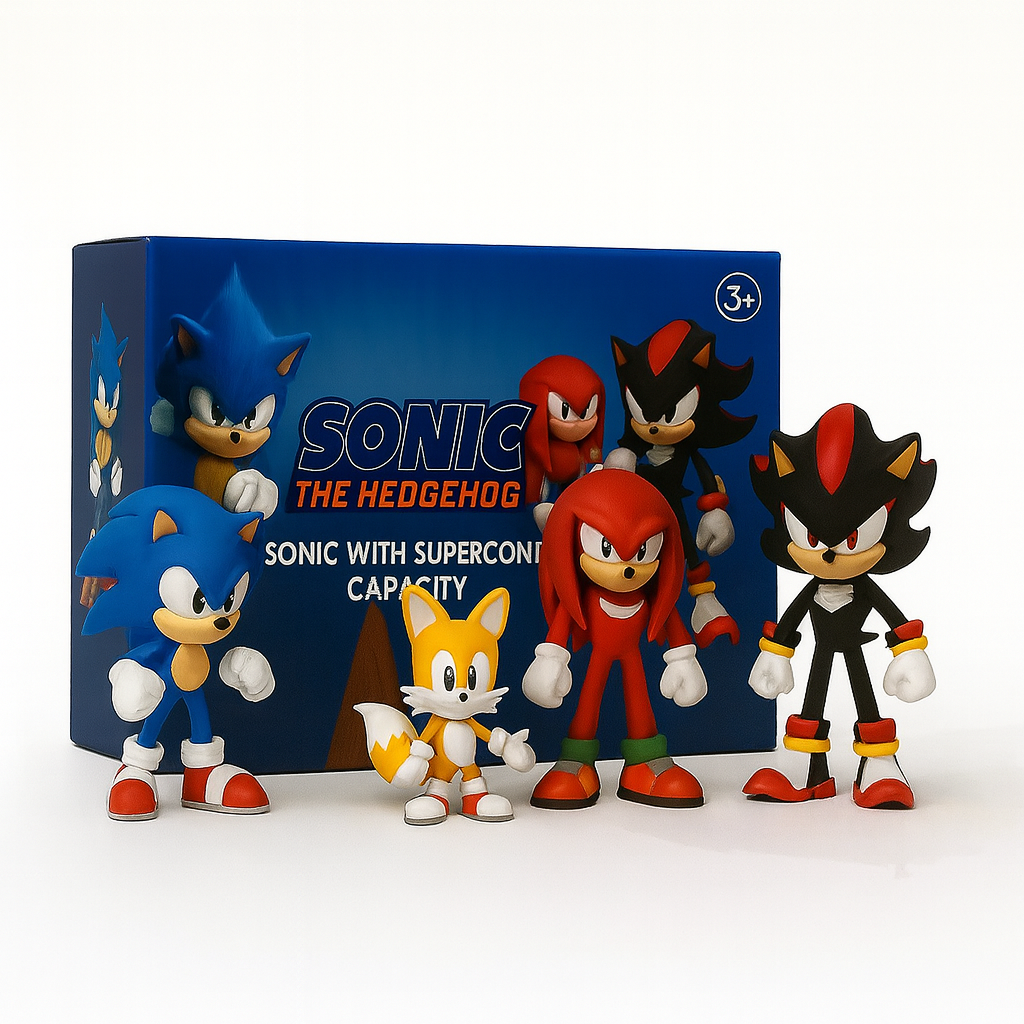 Sonic The Hedgehog figūrėlių rinkinys – Sonic, Tails, Knuckles, Shadow