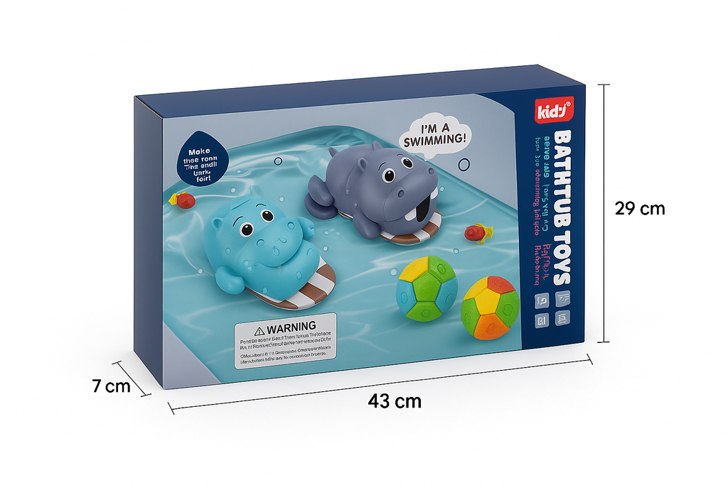 Vonios žaislas „Plaukiojantis hipopotamas“ 🦛💦