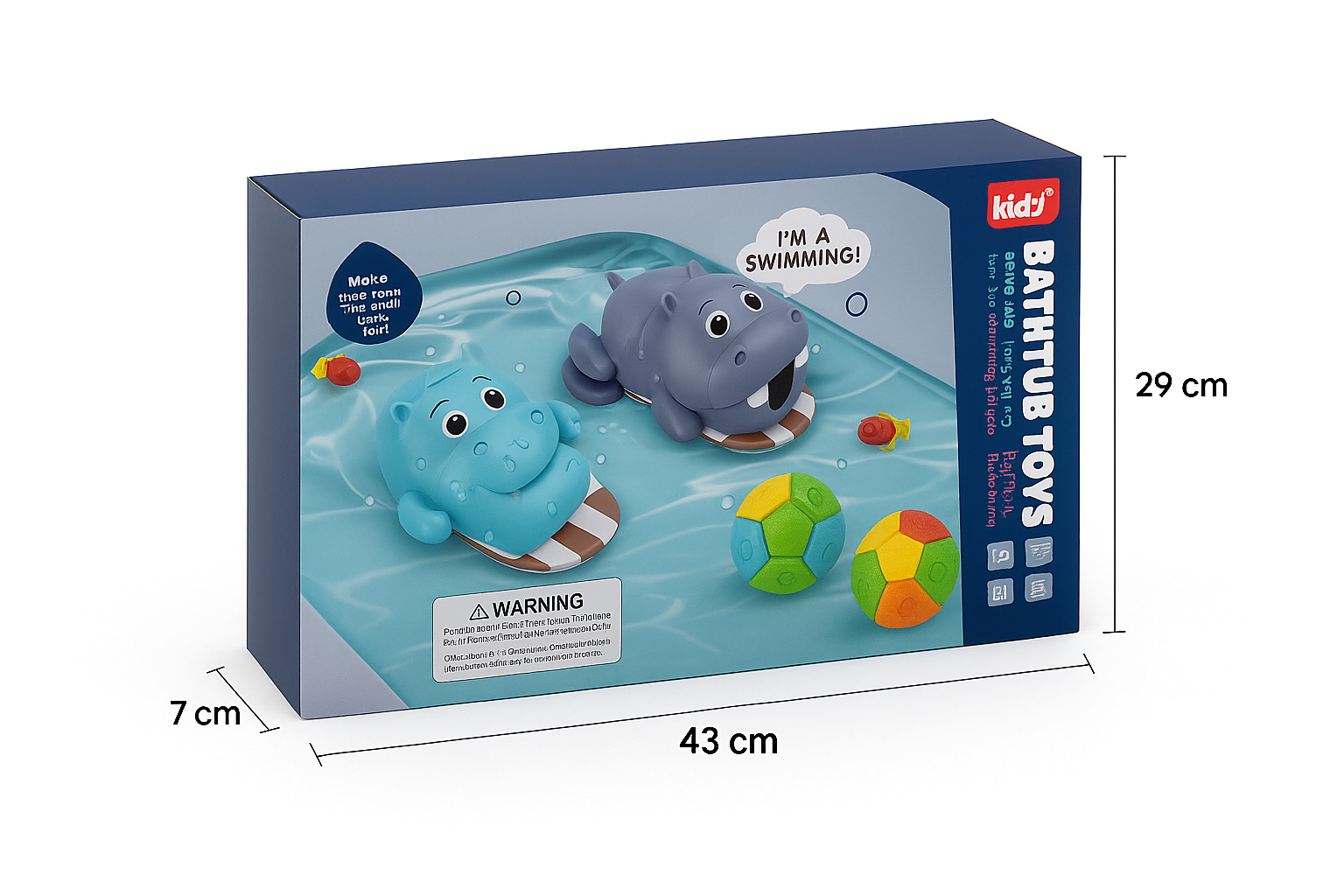 Vonios žaislas „Plaukiojantis hipopotamas“ 🦛💦