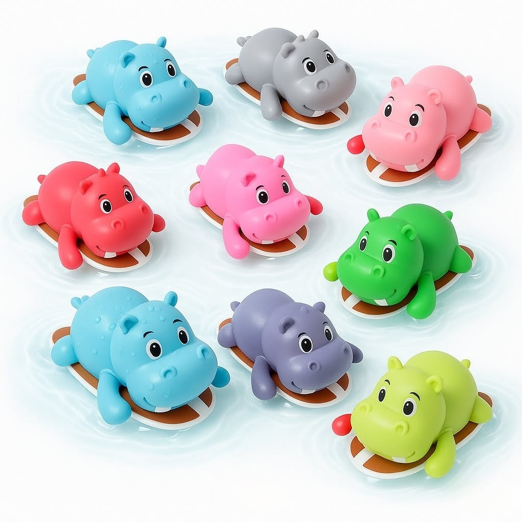 Vonios žaislas „Plaukiojantis hipopotamas“ 🦛💦