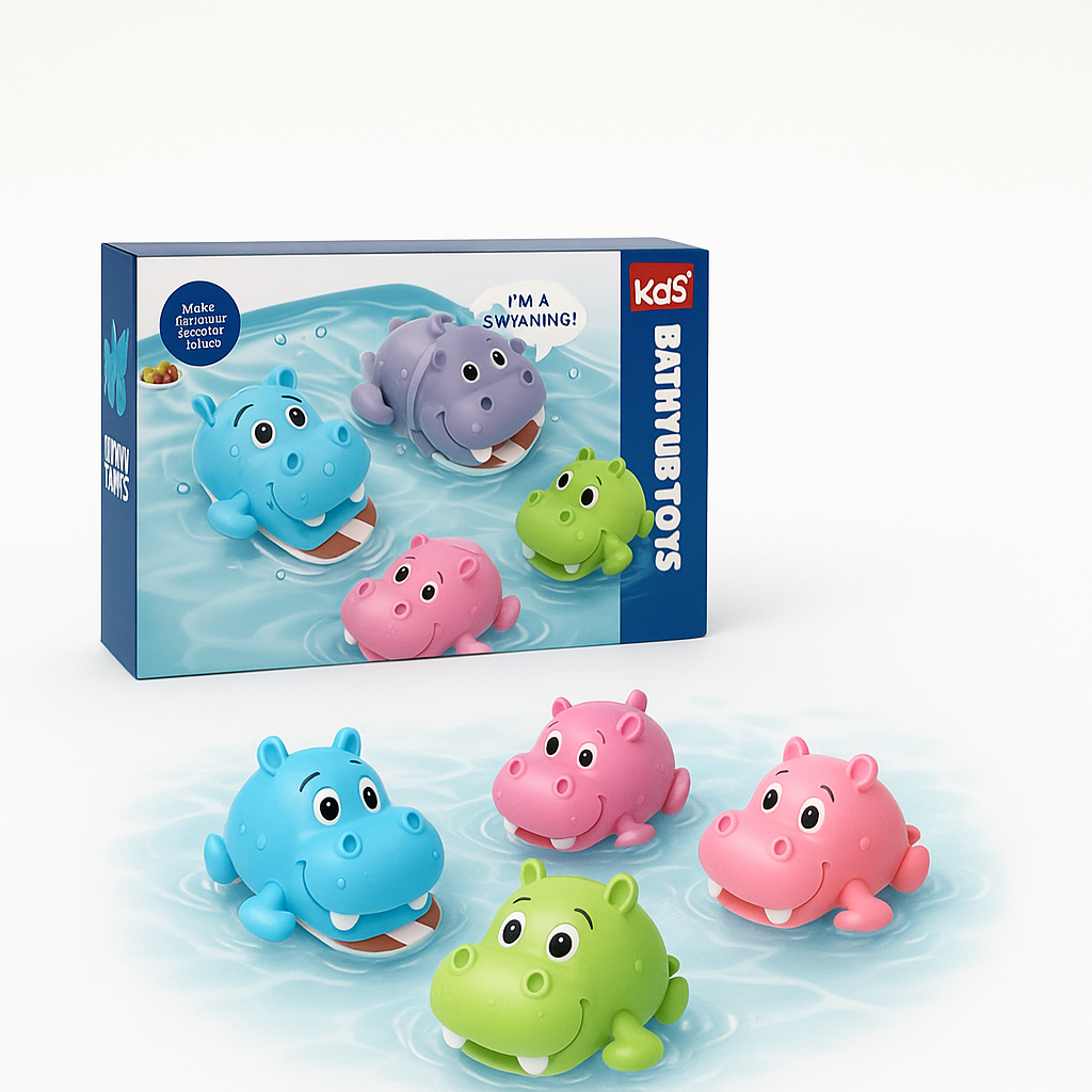 Vonios žaislas „Plaukiojantis hipopotamas“ 🦛💦
