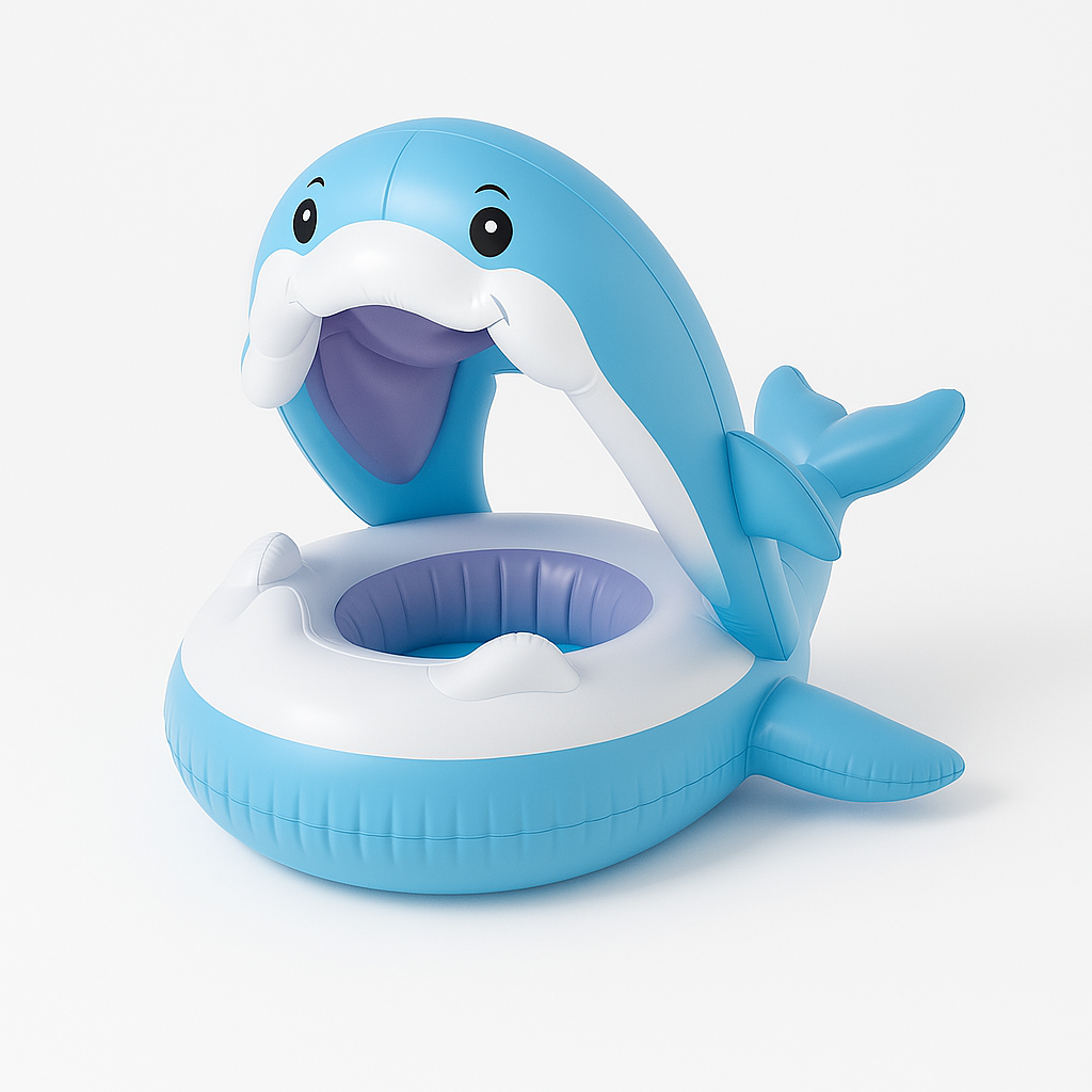 Pripučiamas vaikiškas plaukimo ratas „Banginis“