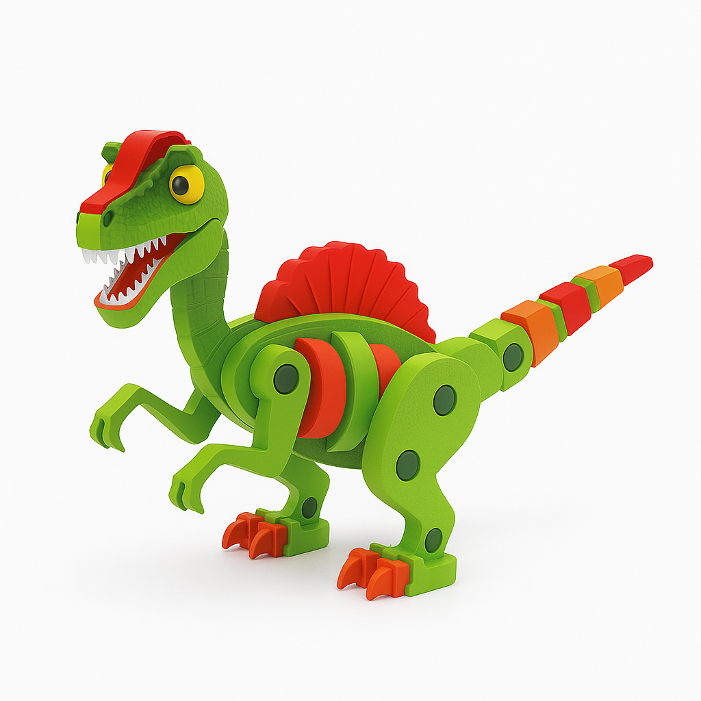 3D konstruktorius - mažas dinozauras (60 detalių)