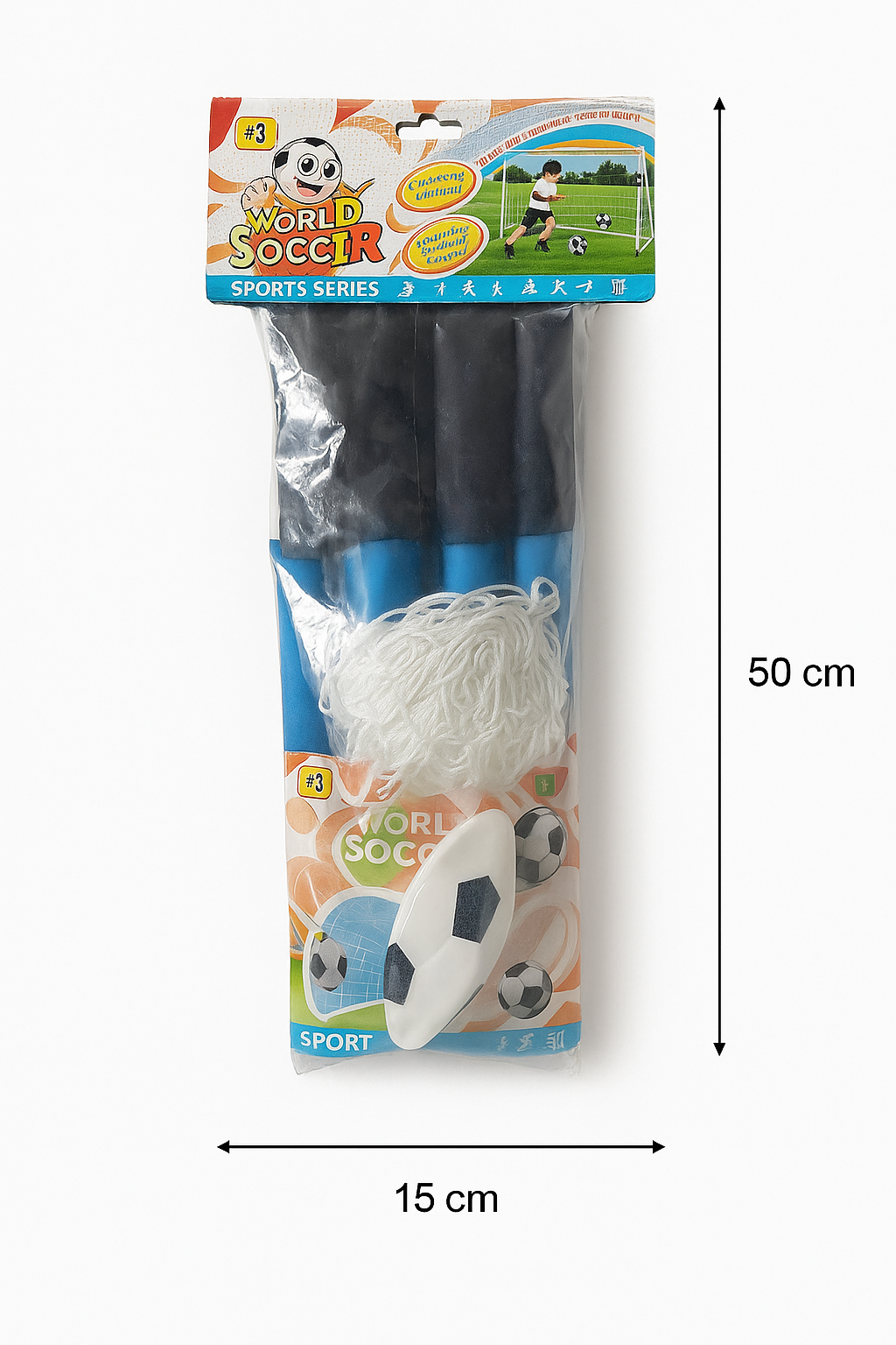 Vaikiškas futbolo vartų rinkinys su kamuoliu