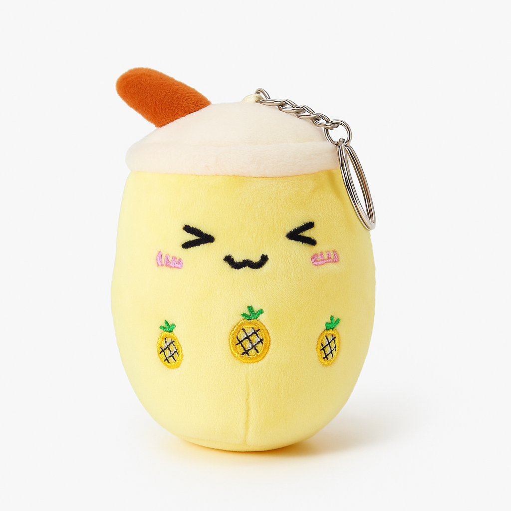 Pliušinis raktų pakabukas „Ananasinis gėrimas“