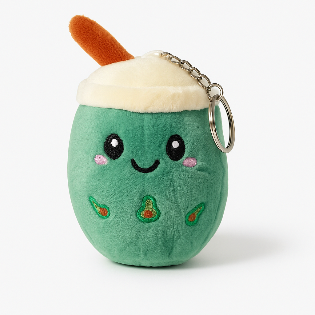 Pliušinis raktų pakabukas „Avokadinis gėrimas“