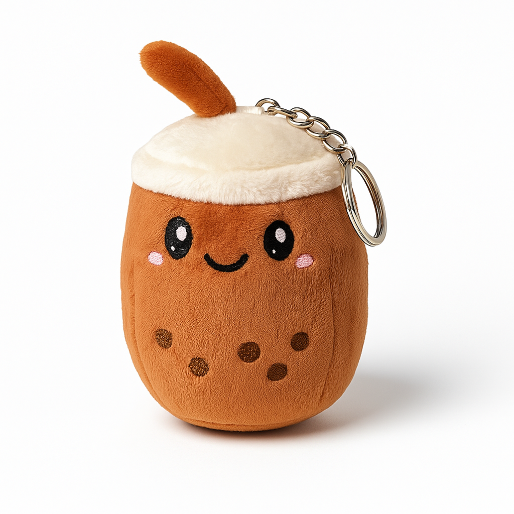 Pliušinis raktų pakabukas „Šokoladinis gėrimas“