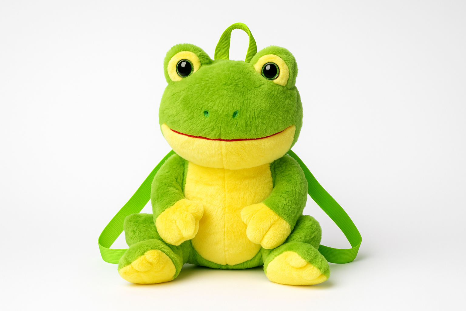 Pliušinė kuprinė „Linksmas varliukas“