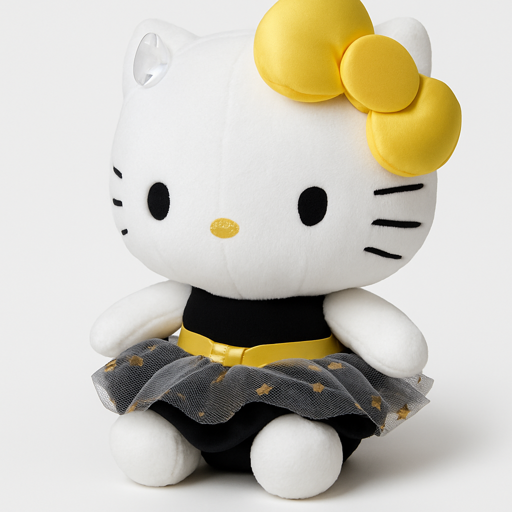 Pliušinė katytė su prilipuku