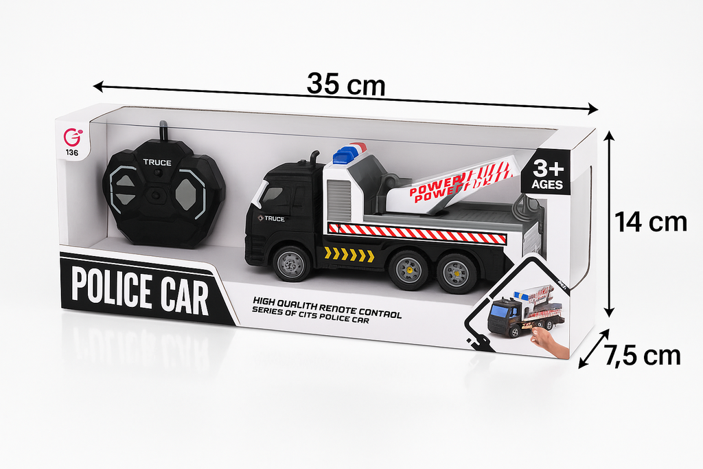 Nuotoliniu pultu valdoma policijos mašina 🚓