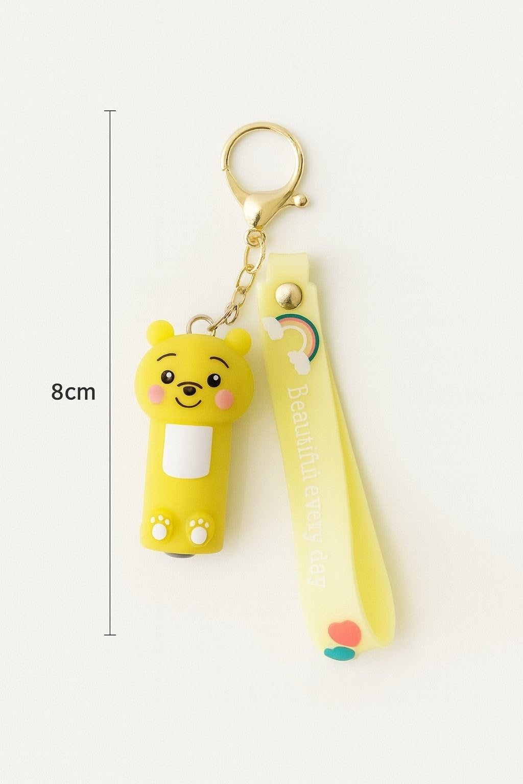 Geltonas meškiuko pakabukas „Beautiful every day“