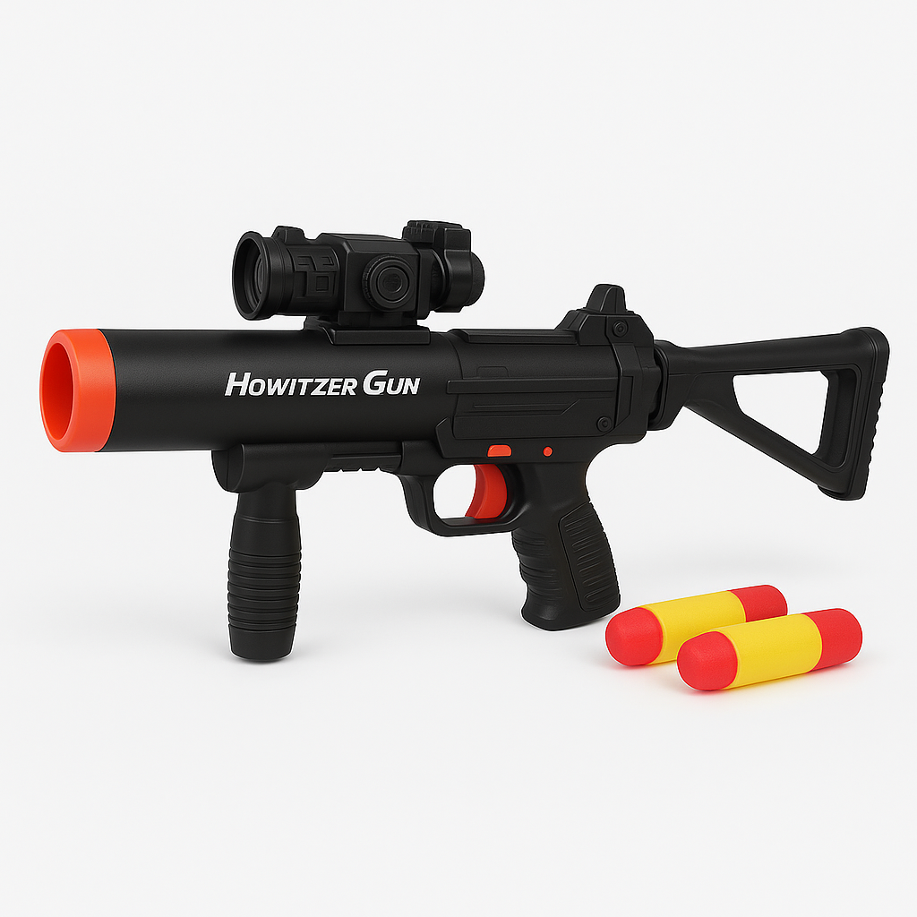 „Howitzer Gun“ vaikų nuotykių šautuvas su minkštais šoviniais