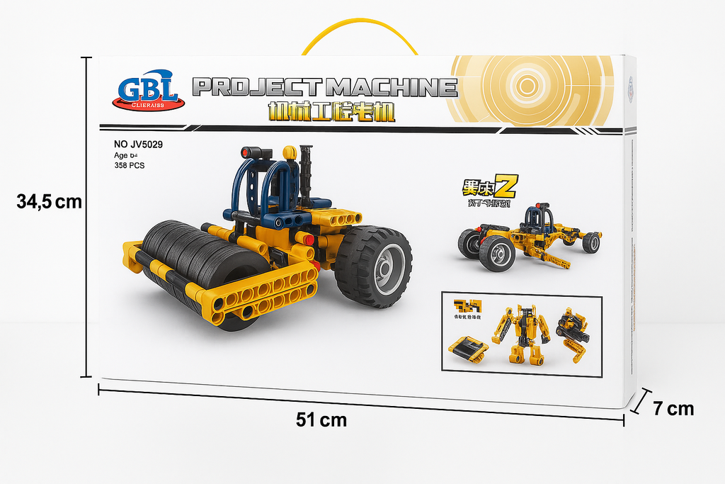 GBL 3in1 Konstruktorius – Kelio volas, transportas ir robotas