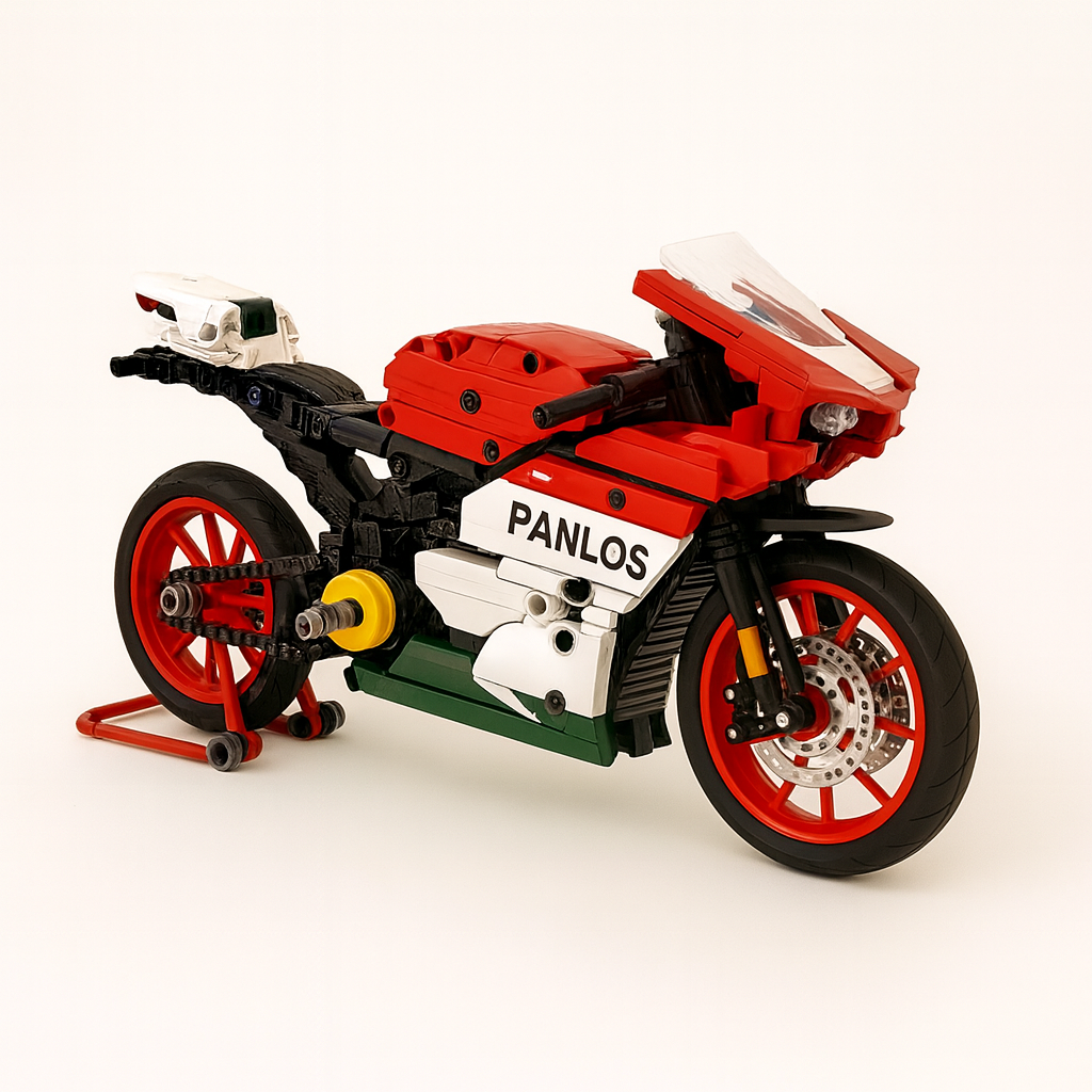 Greitasis sportinis motociklas – 693 detalių konstruktorius