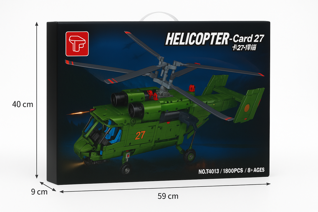 Didysis karinis kovinis sraigtasparnis – 1800 detalių konstruktorius