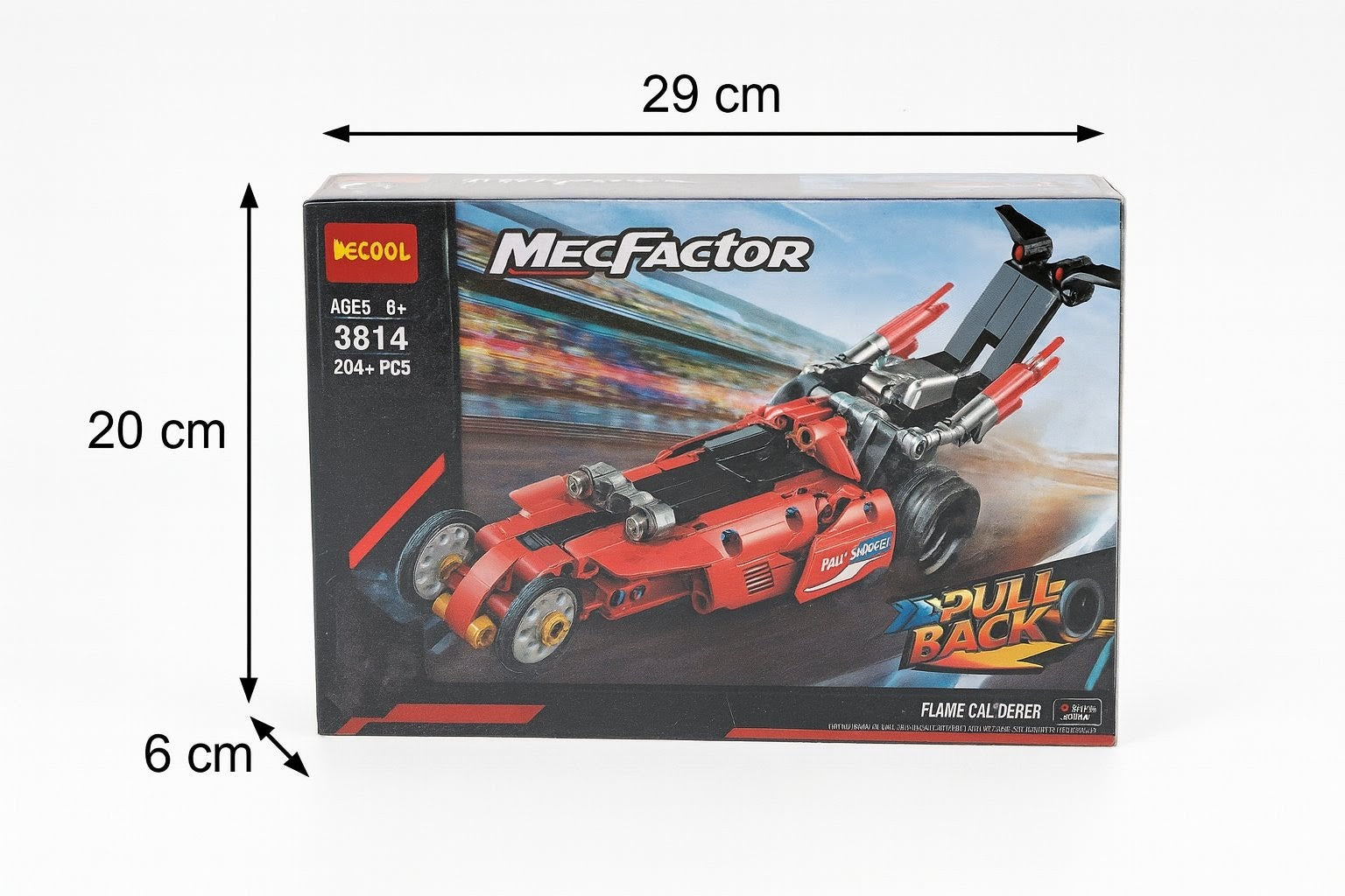 MecFactor „Pull Back“ Lenktyninis bolidas – 204+ detalių greičio iššūkis!