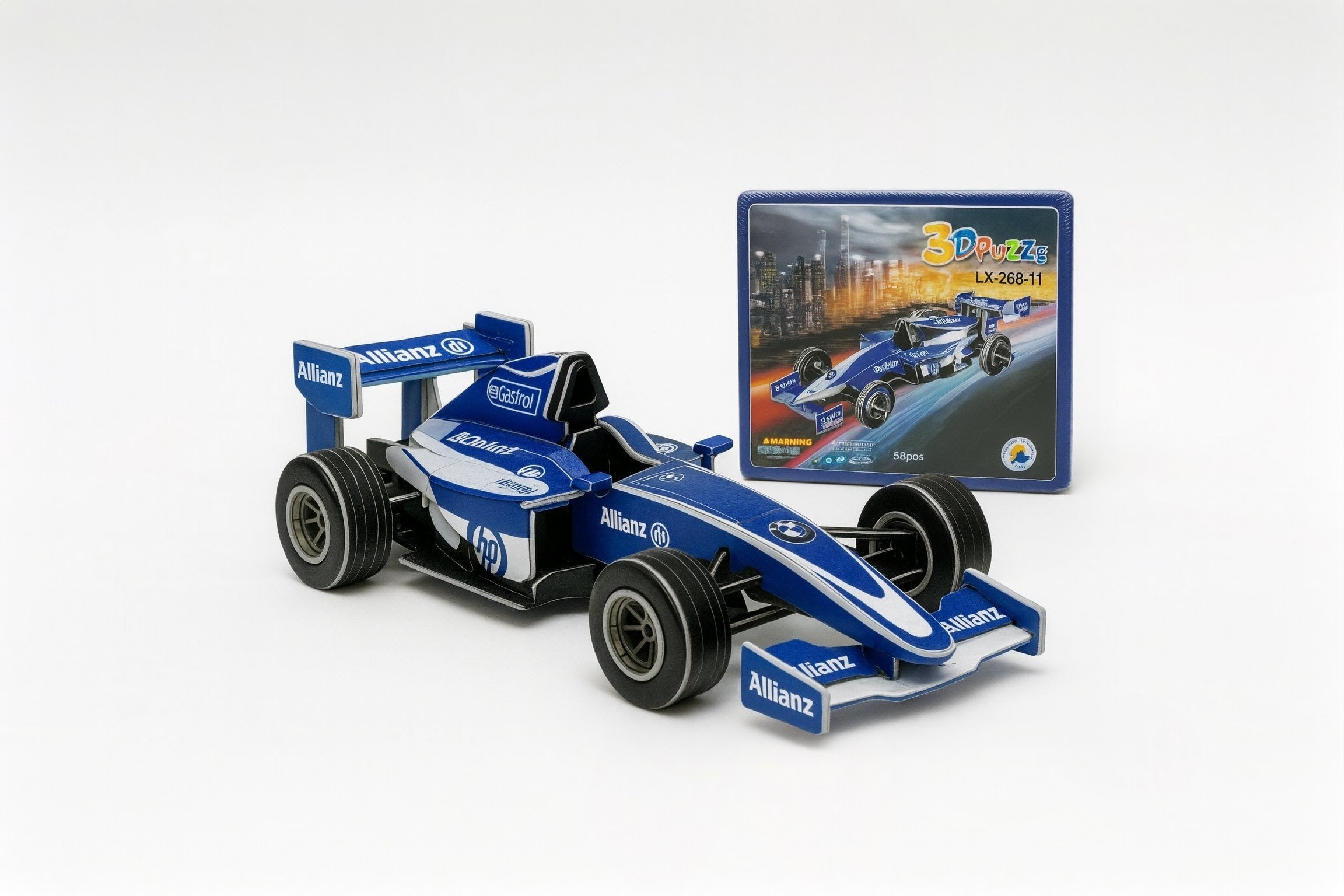 3D Dėlionė „Lenktyninis bolidas“ – Surinkimo modelis vaikams