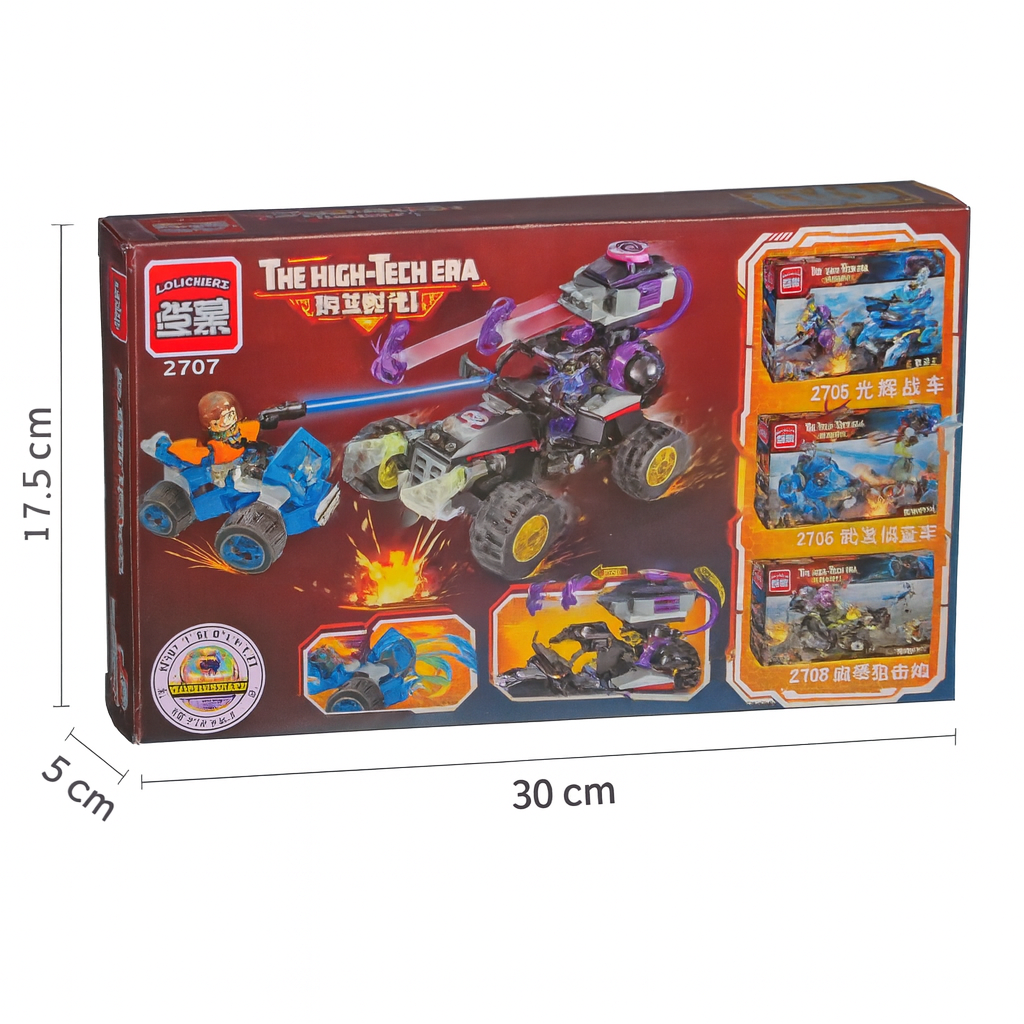 Konstruktorius THE HIGH-TECH ERA – Kovinis lazerinis visureigis su figūrėlėmis