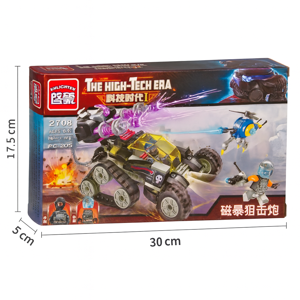 Konstruktorius THE HIGH-TECH ERA – Futuristinis kovinis tankas su figūrėlėmis