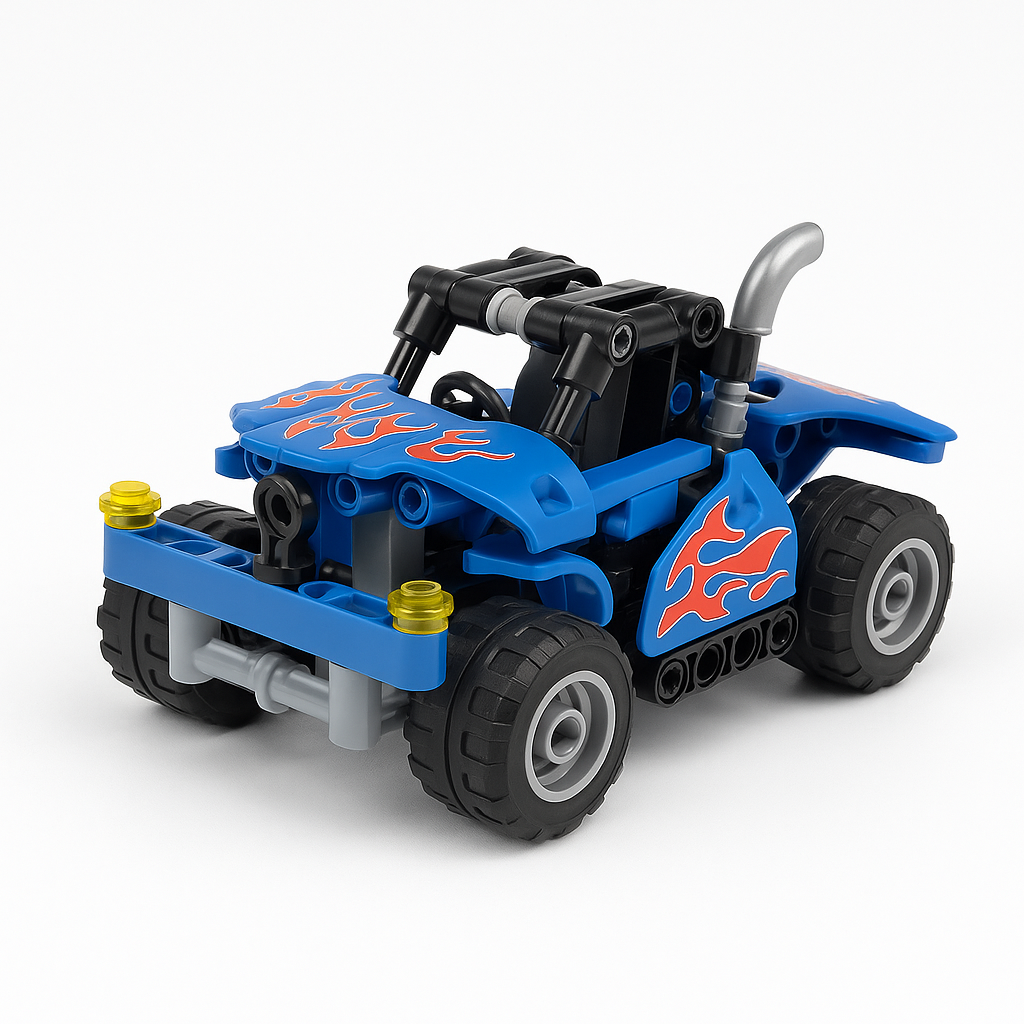 Sportinis automobilis – „Pull Back Blue Racer“ (206 detalių)