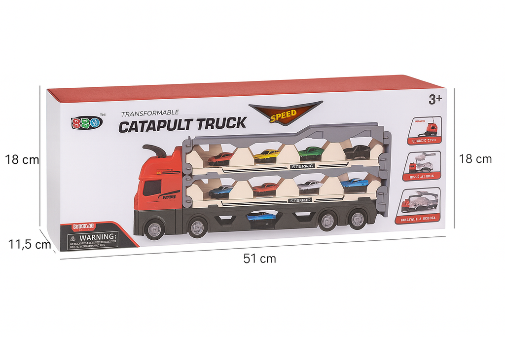 Žaislinis sunkvežimis „Catapult Truck“ su mašinėlėmis