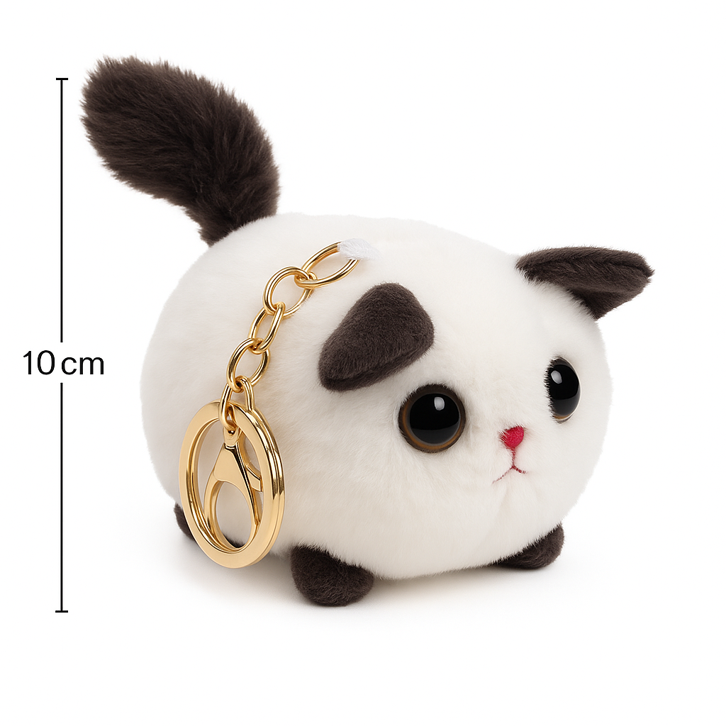 Pliušinis raktų pakabukas „Sniego pūkutis“