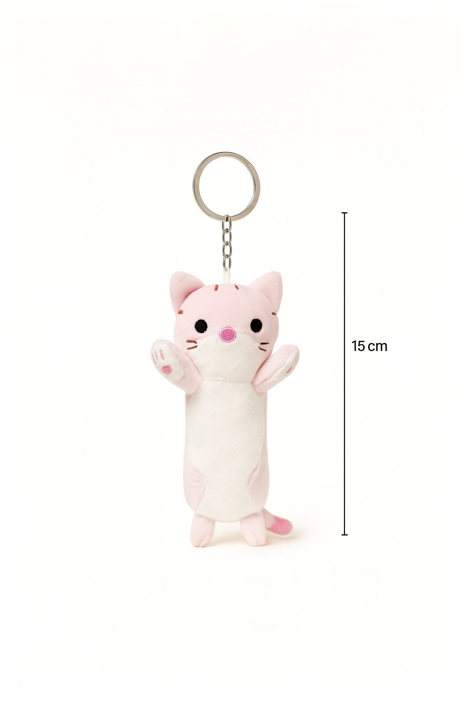 Pliušinis raktų pakabukas „Rožinis kačiukas“