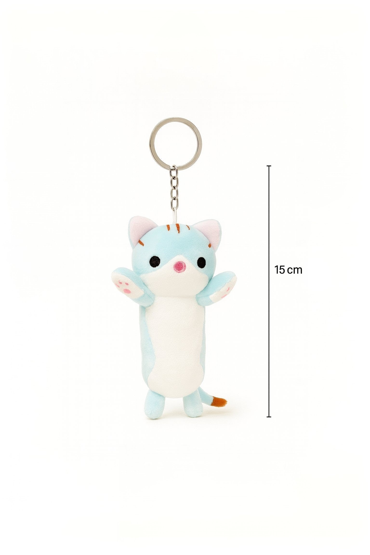 Pliušinis raktų pakabukas „Mėlynas kačiukas“
