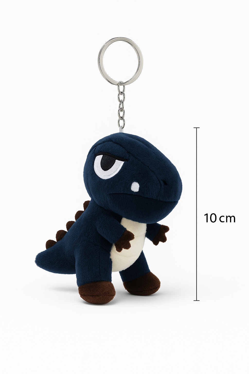 Tamsiai mėlynas pliušinis dinozauro pakabukas