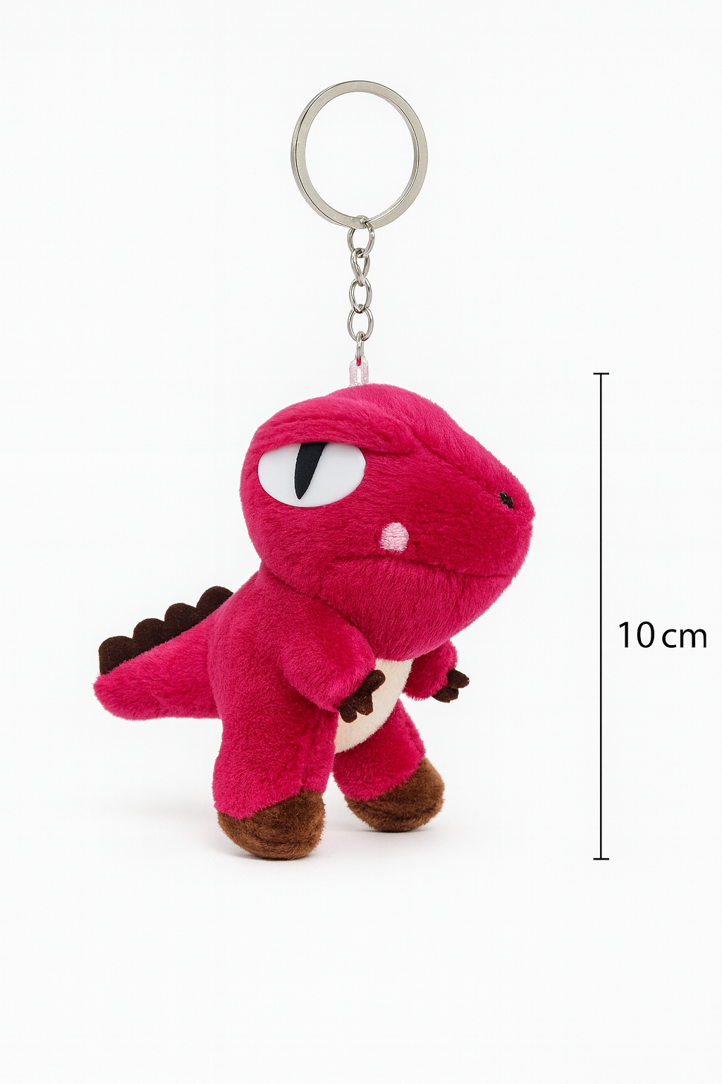 Vyšninės spalvos pliušinis dinozauro pakabukas