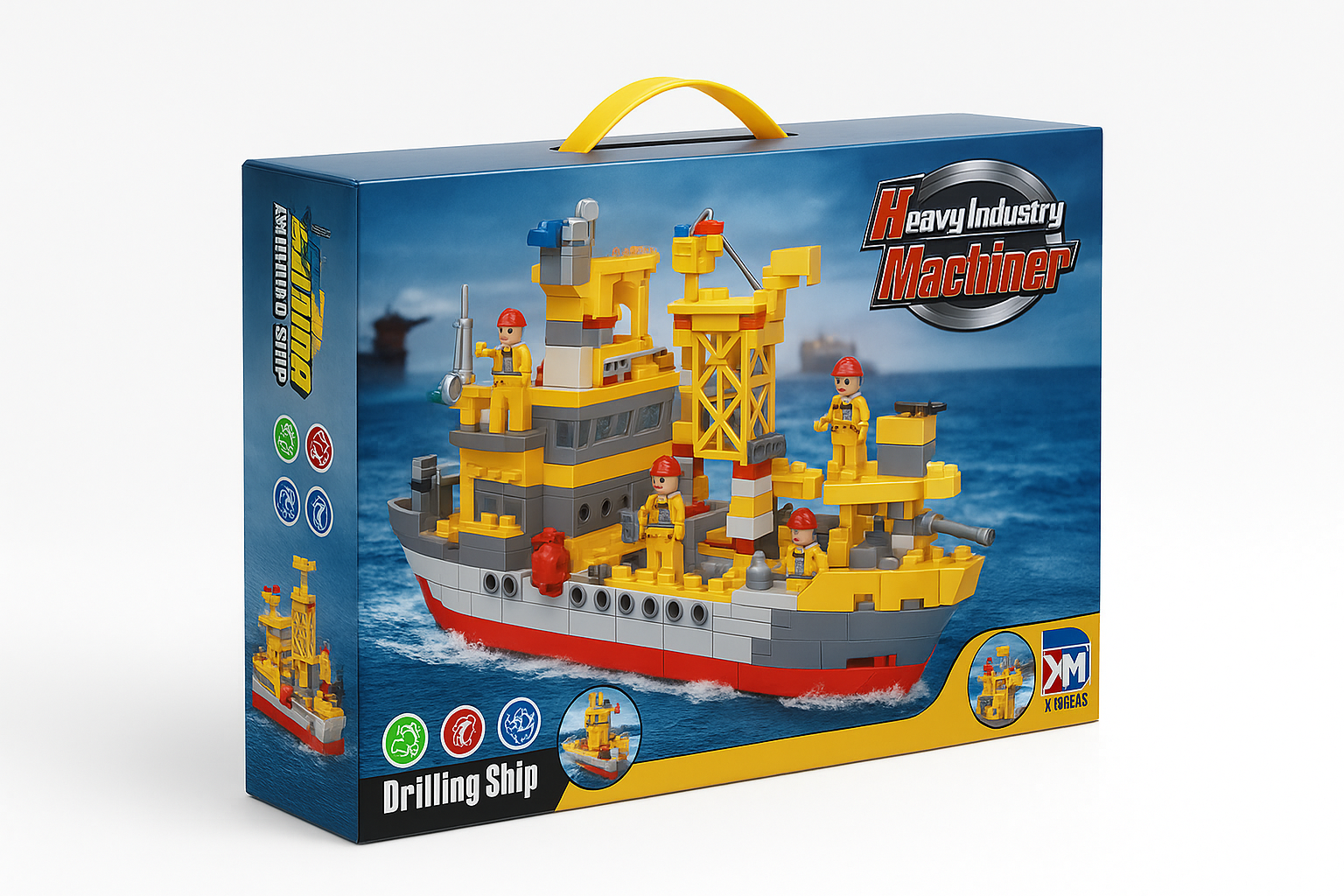 Statybinis konstruktorius – pramoninis laivas su figūrėlėmis