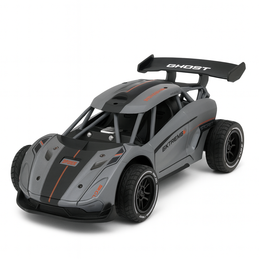 METALS 2.4 GHz lenktynių automobilis vaikams – pilkas modelis
