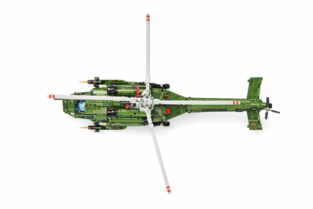 Karinis sraigtasparnis „Helicopter 27“ – konstruktorius (1800 detalių)