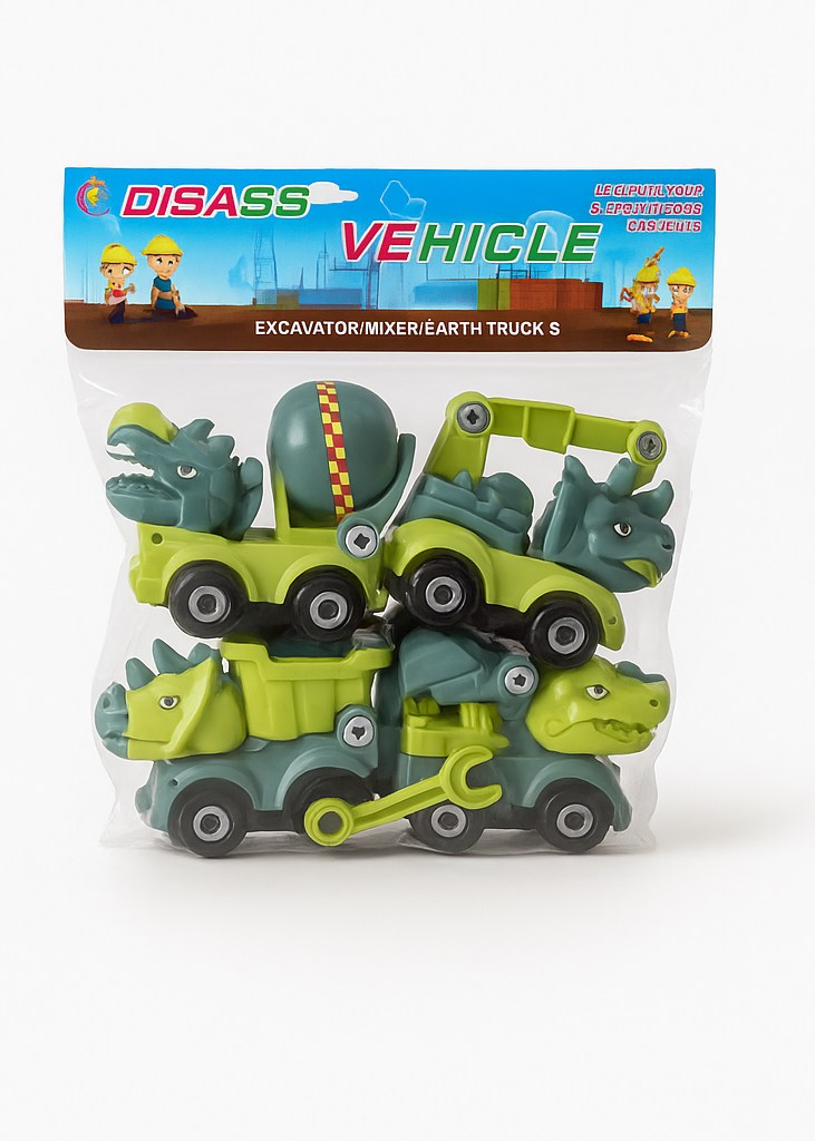 Dinozaurų mašinėlių rinkinys „Disass Vehicle“