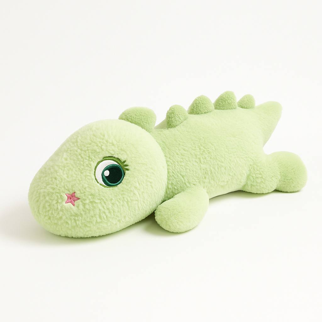 Žalias minkštas dinozauras – švelnus pliušinis draugas 57cm ilgio!