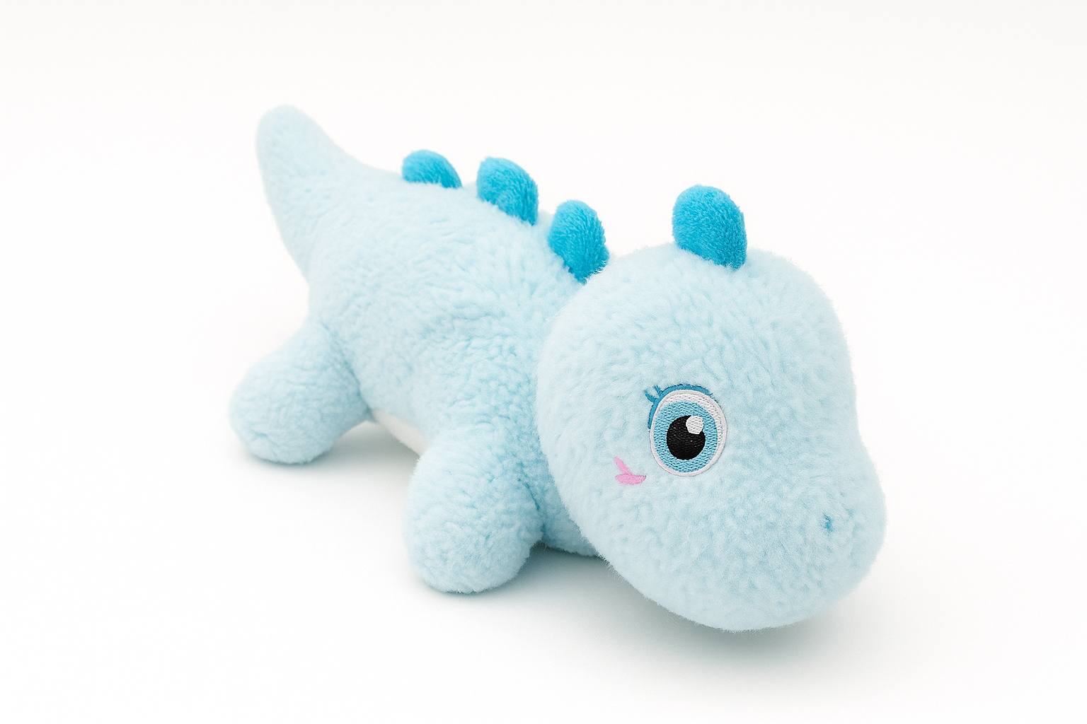 Mėlynas minkštas dinozauras – švelnus pliušinis draugas 57cm ilgio!