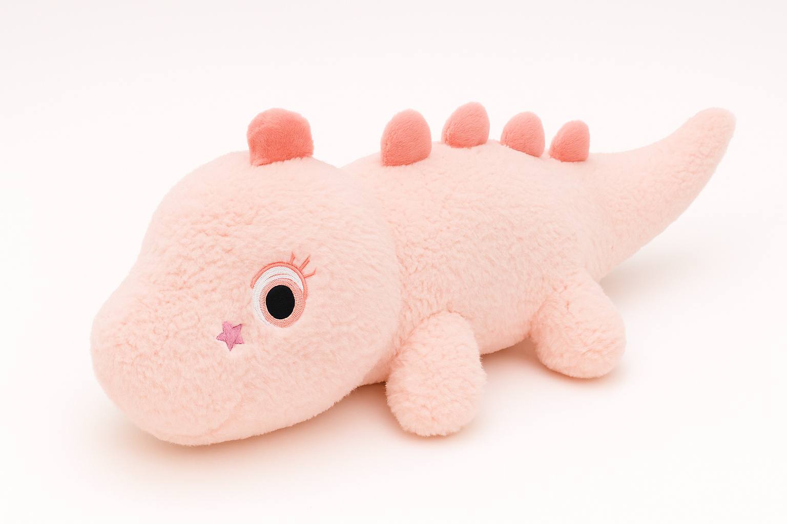 Rožinis minkštas dinozauras – mielas pliušinis draugas 57cm ilgio!