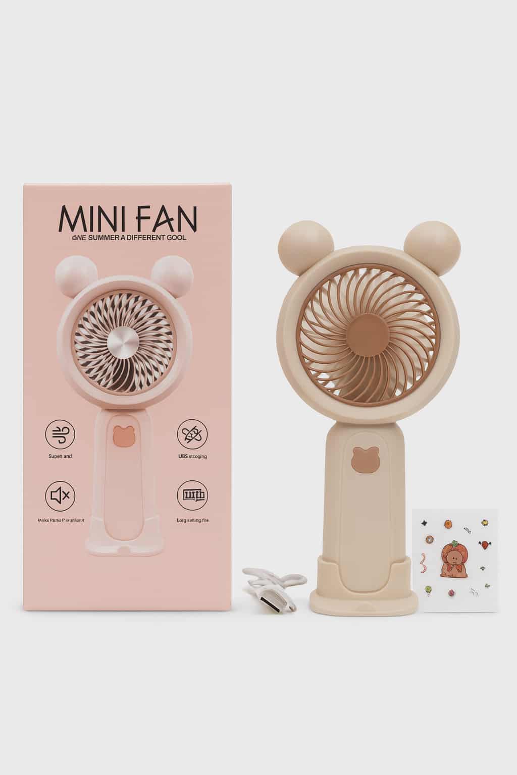Mini nešiojamas ventiliatorius „Bear Mini Fan“