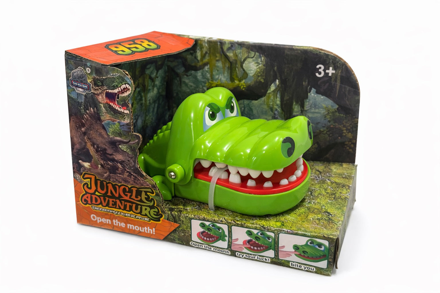 Linksmas krokodilo dantukų žaidimas vaikams (3+)