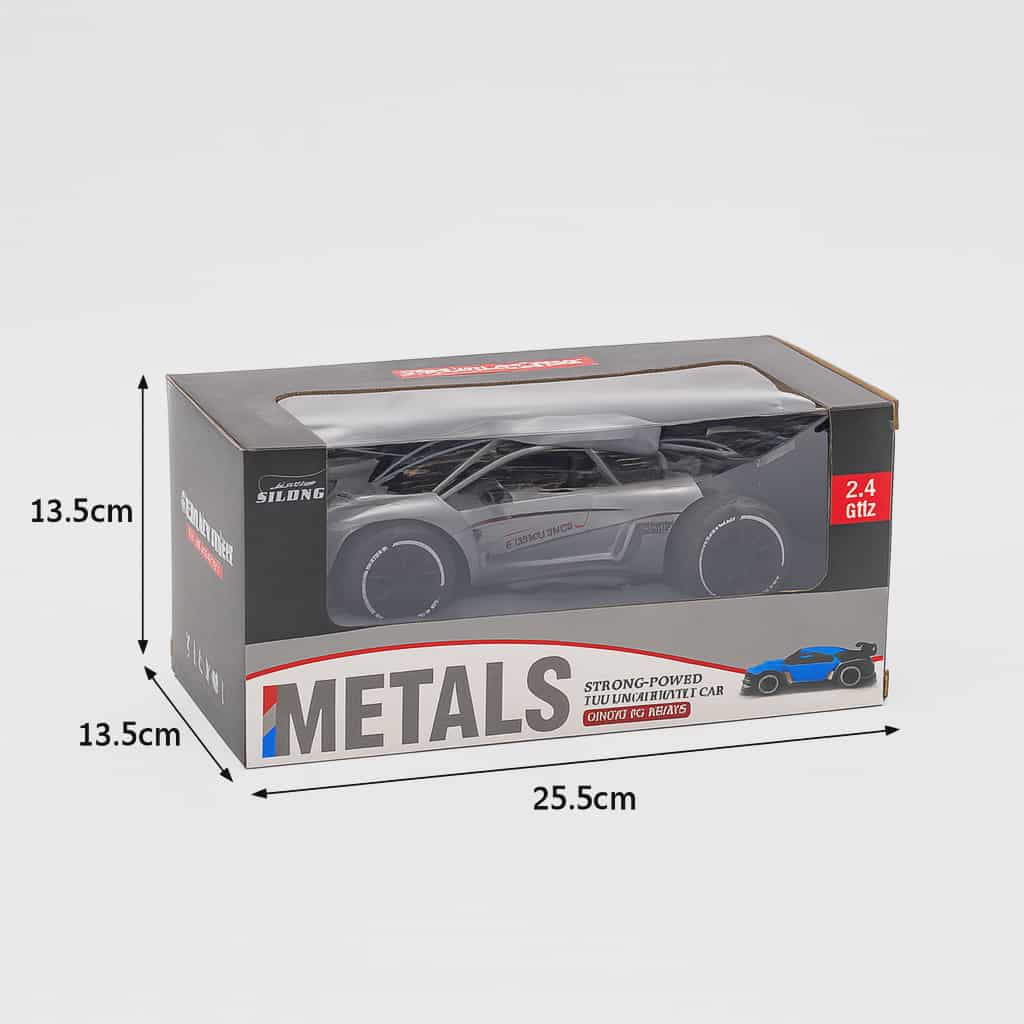 METALS 2.4 GHz lenktynių automobilis vaikams – pilkas modelis